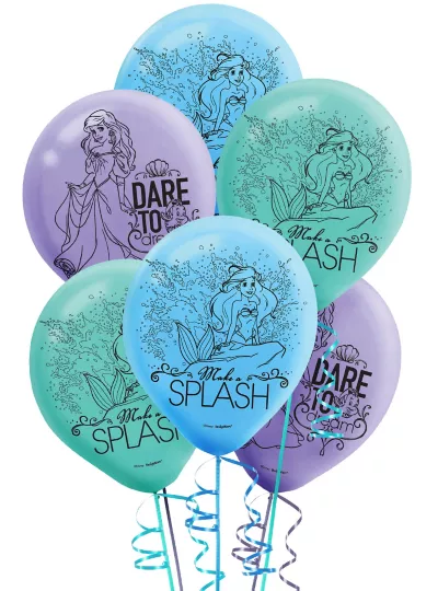 PartyCity Little Mermaid Balloons 6ct