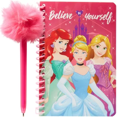 PartyCity Disney Princess Notebook with Marabou Pen