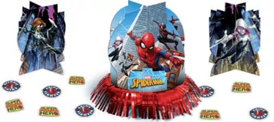 PartyCity Spider-Man Webbed Wonder Table Decorating Kit 23pc