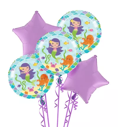 PartyCity Mermaid Balloon Bouquet