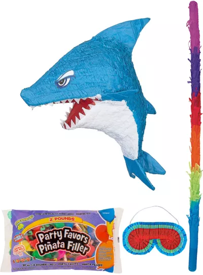 PartyCity Shark Pinata Kit with Candy & Favors
