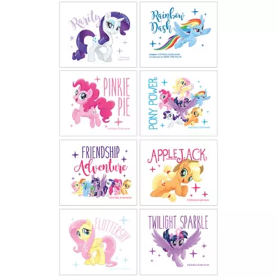 PartyCity Pony Power My Little Pony Tattoos 1 Sheet