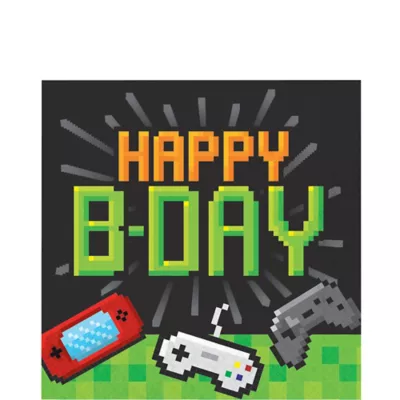 PartyCity Video Game Happy Birthday Lunch Napkins 16ct