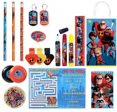 PartyCity Incredibles 2 Basic Favor Kit for 8 Guests