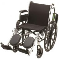 Walgreens Nova 16 inch Steel Wheelchair Fixed Arms and Elevating Leg Rests