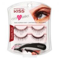 Walgreens Kiss Ever EZ Lashes - Double Pack,Black
