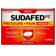 Walgreens Sudafed PE Pressure + Pain + Mucus Non-Drowsy Caplets For Adults