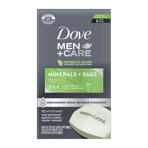 월그린 Walgreens Dove Men+Care Body and Face Bar Minerals + Sage