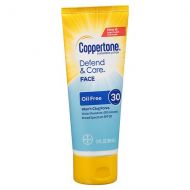Walgreens Coppertone Defend & Care Sunscreen Oil Free Face Lotion Broad Spectrum SPF 30