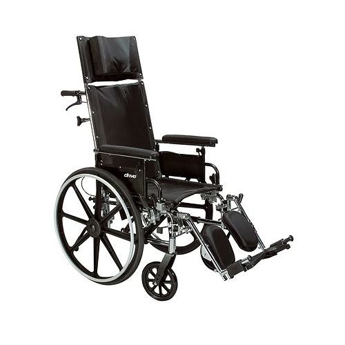 월그린 Walgreens Drive Medical Viper Plus GT Full Reclining Wheelchair, Detachable Full Arms 16 inch Seat Black