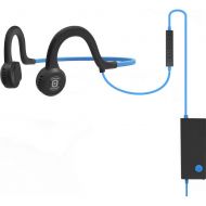 Bestbuy AfterShokz - Sportz Titanium with Mic Wired Behind-the-Neck Headphones - Ocean Blue