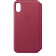 Bestbuy Apple - iPhone X Leather Folio - Berry