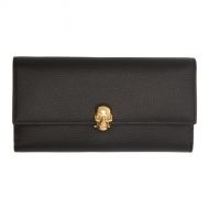 Alexander McQueen Black & Gold Skull Wallet