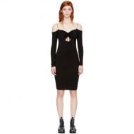 T by Alexander Wang Black Long Sleeve Cut-Out Off-the-Shoulder Dress