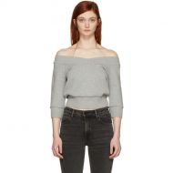 T by Alexander Wang Grey Cropped Sweater