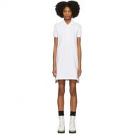 Thom Browne White Short Sleeve A-Line Polo Dress