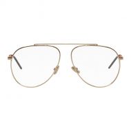 Dior Gold Single Bridge Aviator Glasses