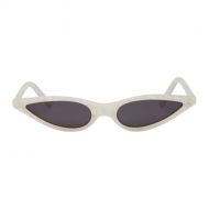 George Keburia White Micro Cat-Eye Sunglasses