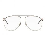 Dior Silver Single Bridge Aviator Glasses