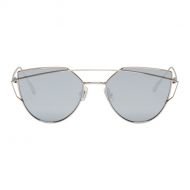 Gentle Monster Silver & Blue Love Punch Sunglasses