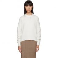 3.1 Phillip Lim Off-White Inset Shoulder High Low Sweater