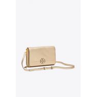 Tory Burch MCGRAW METALLIC FLAT WALLET CROSS-BODY