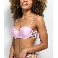 DAMSEL Damsel Shimmer Pink Molded Push Up Bikini Top