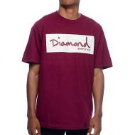 DIAMOND SUPPLY Diamond Supply Co Radiant Box Logo Burgundy T-Shirt