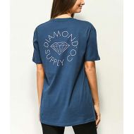 DIAMOND SUPPLY Diamond Supply Co. Circle Logo Washed Navy T-Shirt
