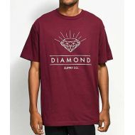 DIAMOND SUPPLY Diamond Supply Co. Radiance Burgundy T-Shirt