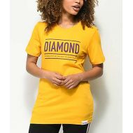 DIAMOND SUPPLY Diamond Supply Co. Subtitle Yellow T-Shirt