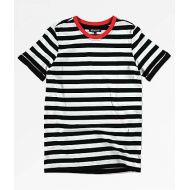 ELWOOD Elwood Boys Black & White Stripe Cuffed T-Shirt
