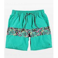 EMPYRE Empyre Grom Mint Splatter Elastic Waist Board Shorts