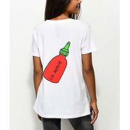 JV BY JAC VANEK JV by Jac Vanek Lil Hottie Sriracha White T-Shirt