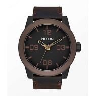 NIXON WATCHES Nixon Corporal Black, Brown & Brass Analog Watch
