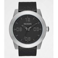 NIXON WATCHES Nixon Corporal Leather Black, Gunmetal & Black Watch