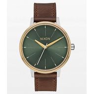 NIXON WATCHES Nixon Kensington Leather Silver, Gold & Agave Analog Watch