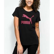 PUMA Archive Black & Burgundy Logo T-Shirt