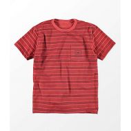 RVCA Boys 5 Stripe Antique Red T-Shirt