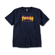 THRASHER Thrasher Boys Flame Navy T-Shirt