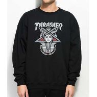 THRASHER Thrasher Goddess Black Crew Neck Sweatshirt