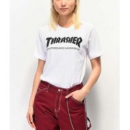 THRASHER Thrasher Skate Mag White Boyfriend Fit T-Shirt
