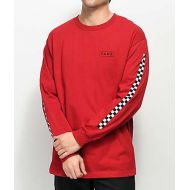 VANS Vans Checkmate Red & Black Long Sleeve T-Shirt