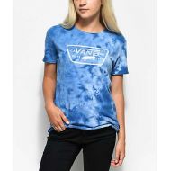 VANS Vans Full Patch Blue Tie Dye Boyfriend T-Shirt