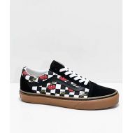 VANS Vans Old Skool Cherry Black & Gum Checkered Skate Shoes