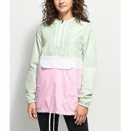 ZINE Zine Neve Mint, White & Pink Pullover Windbreaker Jacket