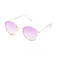 Zumiez Rose Gold Purple Mirrored Fashion Sunglasses