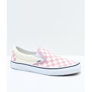 VANS Vans Slip-On Zephyr Pink & White Checkered Skate Shoes