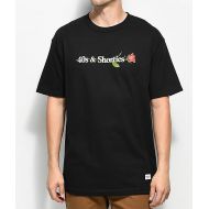 40S AND SHORTIES 40s & Shorties 40s Text Logo Rose Black T-Shirt