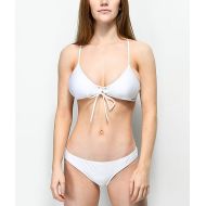DAMSEL Damsel Shimmer White Cheeky Bikini Bottom